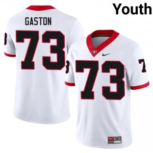 UGA Bulldogs Juan Gaston #73 White Youth NCAA Jersey | Pro Cut Stitch Football Uniform 29080302