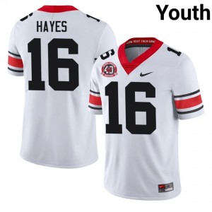 Maurice Hayes #16 White Youth Stitch 1980 National Champions 40th Anniversary Jersey | Exclusive UGA High School Football Gear 13708854