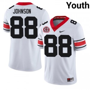 Nasir Johnson #88 White Youth Embroidery 1980 National Champions 40th Anniversary Jersey | Exclusive Dawgs High School Football Gear 70036999