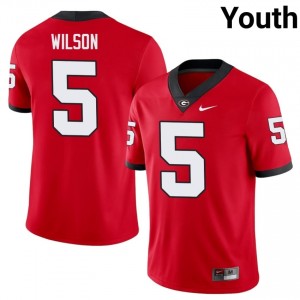 Raylen Wilson #5 Red Youth Embroidery Jersey | Pro Cut Georgia Bulldogs College Football Gear 49945500