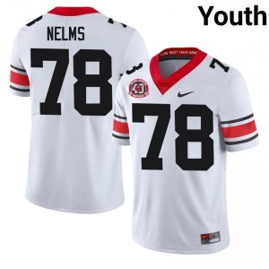 Tate Nelms #78 White Youth Embroidery 1980 National Champions 40th Anniversary Jersey | Essential Georgia Bulldogs High School Football Gear 76620503