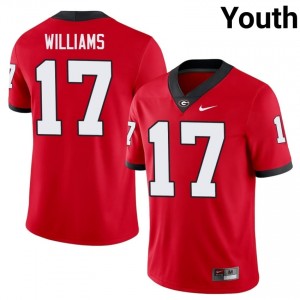 Amaris Williams #17 Red Youth Embroidery Jersey | Essential Georgia Bulldogs College Football Gear 78703267