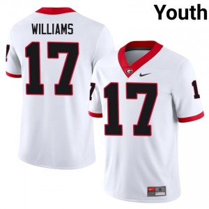UGA Bulldogs Amaris Williams #17 White Youth NCAA Jersey | Stitched Football Uniform 38608573