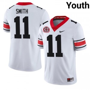 Arian Smith #11 White Youth Embroidery 1980 National Champions 40th Anniversary Jersey | Fresh UGA Bulldogs High School Football Gear 44603431