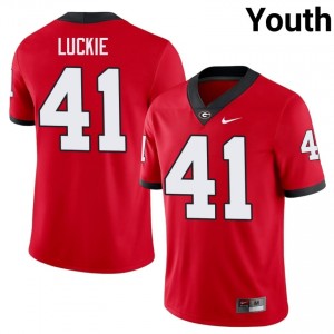 Carter Luckie #41 Red Youth Stitched Jersey | Authentic UGA College Football Gear 40244436