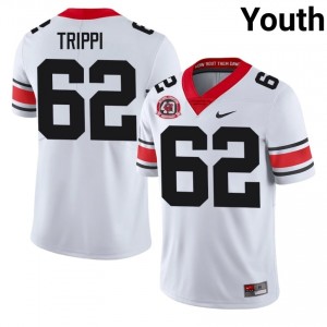 Charley Trippi #62 White Youth Embroidery 1980 National Champions 40th Anniversary Jersey | Gameday Georgia Bulldogs High School Football Gear 45986800