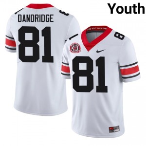 Craig Dandridge #81 White Youth Stitched 1980 National Champions 40th Anniversary Jersey | Georgia High School Football Gear 98861627