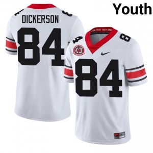 Dallas Dickerson #84 White Youth Stitch 1980 National Champions 40th Anniversary Jersey | Elite Thread Georgia Bulldogs High School Football Gear 71019158