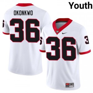 Dawgs Daniel Okonkwo #36 White Youth NCAA Jersey | Fresh Stitch Football Uniform 18222829