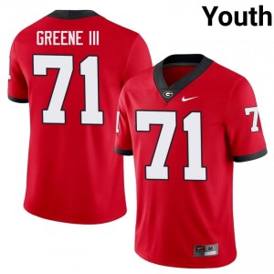 Earnest Greene III #71 Red Youth Stitched Jersey | Pro-Grade Georgia Bulldogs College Football Gear 52422861