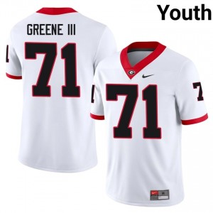 UGA Bulldogs Earnest Greene III #71 White Youth NCAA Jersey | Genuine Stitch Football Uniform 73978572