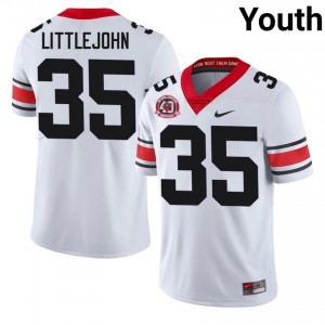 Elijah Littlejohn #35 White Youth Stitched 1980 National Champions 40th Anniversary Jersey | Fresh Georgia High School Football Gear 36203064