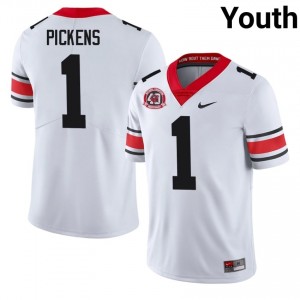 George Pickens #1 White Youth Stitched 1980 National Champions 40th Anniversary Jersey | Iconic UGA High School Football Gear 12974569