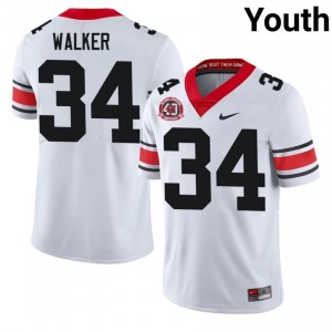 Herschel Walker #34 White Youth Stitched 1980 National Champions 40th Anniversary Jersey | Essential UGA High School Football Gear 85997858