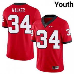 Herschel Walker #34 Red Youth Embroidery Jersey | Moisture Wicking UGA Bulldogs College Football Gear 97848401