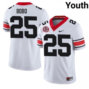 Jake Bobo #25 White Youth Stitched 1980 National Champions 40th Anniversary Jersey | Fresh Georgia Bulldogs High School Football Gear 36593341