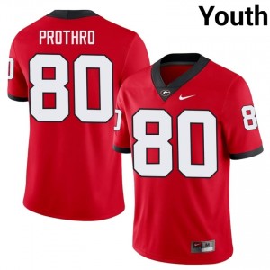 Kaiden Prothro #80 Red Youth Embroidery Jersey | Exclusive UGA Bulldogs College Football Gear 95997142