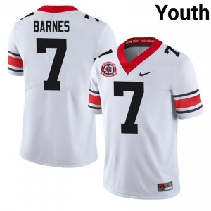 Khalil Barnes #7 White Youth Embroidery 1980 National Champions 40th Anniversary Jersey | Authentic Georgia High School Football Gear 98938457
