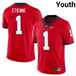 Trevor Etienne #1 Red Youth Embroidery Jersey | Authentic Georgia Bulldogs College Football Gear 82014839