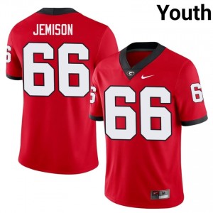 Tyreek Jemison #66 Red Youth Sewn Jersey | Classic Georgia College Football Gear 25052311
