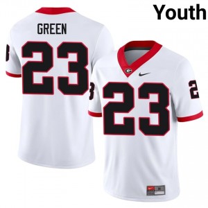 Georgia Bulldogs Tyriq Green #23 White Youth NCAA Jersey | Exclusive Stitched Football Uniform 78973767