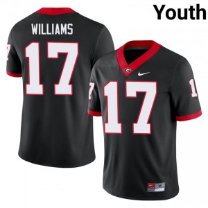 Black #17 Amaris Williams Youth Sewn Jersey | UGA Fresh Player Football Edition 31215024