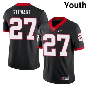Black #27 Blake Stewart Youth Stitched Jersey | Georgia Bulldogs Authentic Player Football Edition 65282520