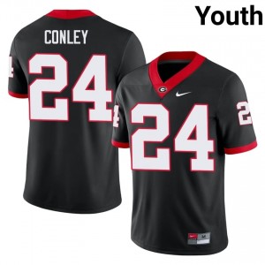 Black #24 Braylon Conley Youth Stitched Jersey | UGA Bulldogs Pro-Grade Player Football Edition 92401101