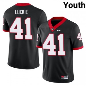 Black #41 Carter Luckie Youth Embroidery Jersey | Dawgs Elite Thread Player Football Edition 23930652