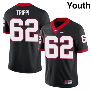 Black #62 Charley Trippi Youth Sewn Jersey | UGA Bulldogs Licensed Player Football Edition 83352967