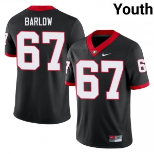 Black #67 Clinton Barlow Youth Embroidery Jersey | UGA Bulldogs Premium Player Football Edition 21457210