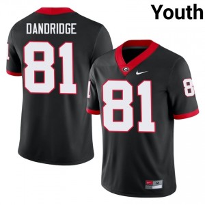Black #81 Craig Dandridge Youth Embroidery Jersey | UGA Essential Player Football Edition 77869569