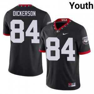 UGA Bulldogs Dallas Dickerson #84 Black Youth University Mascot 100th Anniversary Jersey | Exclusive Embroidery Football Uniform 43021236
