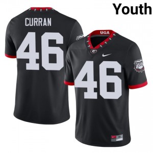 Georgia Danny Curran #46 Black Youth University Mascot 100th Anniversary Jersey | Stitched Football Uniform 15526369