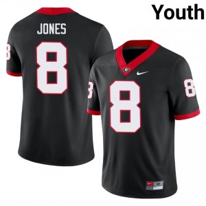 Black #8 Demello Jones Youth Stitched Jersey | UGA Bulldogs Classic Player Football Edition 50818220