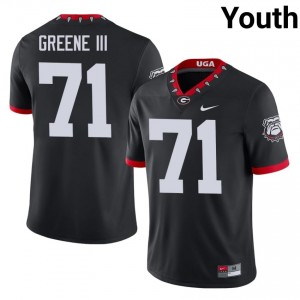 Dawgs Earnest Greene III #71 Black Youth University Mascot 100th Anniversary Jersey | Gameday Swen Football Uniform 97403921