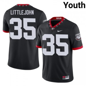 Dawgs Elijah Littlejohn #35 Black Youth University Mascot 100th Anniversary Jersey | Officially Licensed Sewn Football Uniform 70140068