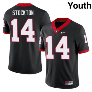 Black #14 Gunner Stockton Youth Embroidery Jersey | UGA Pro-Grade Player Football Edition 42758767