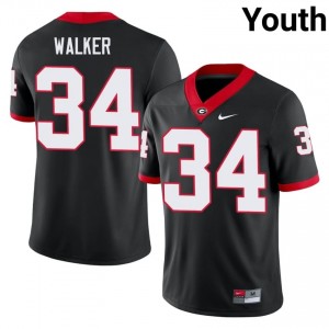 Black #34 Herschel Walker Youth Embroidery Jersey | UGA Bulldogs Iconic Player Football Edition 95790908