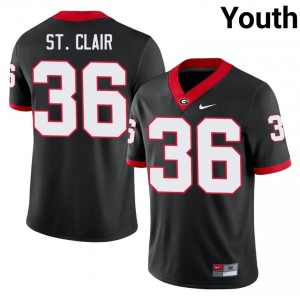Black #36 Jackson St. Clair Youth Sewn Jersey | Dawgs Elite Player Football Edition 49700494