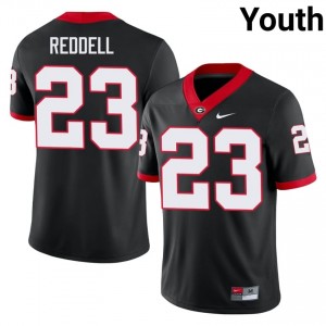 Black #23 Jaden Reddell Youth Embroidery Jersey | Dawgs Moisture Wicking Player Football Edition 68969216