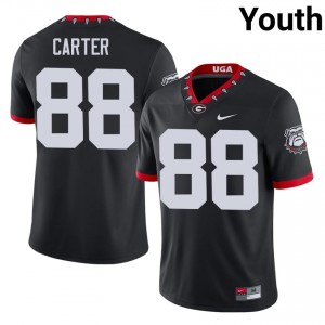 Georgia Bulldogs Jalen Carter #88 Black Youth University Mascot 100th Anniversary Jersey | Pro Cut Stitched Football Uniform 51640572