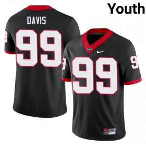 Black #99 Jordan Davis Youth Stitched Jersey | UGA Classic Player Football Edition 59220638