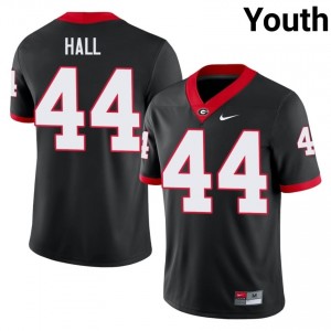 Black #44 Jordan Hall Youth Stitched Jersey | UGA Bulldogs Player Football Edition 50996768