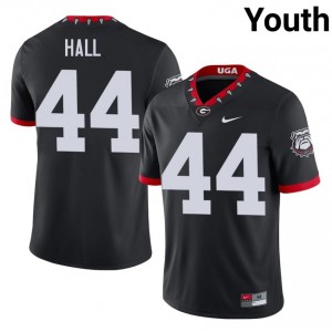 Georgia Jordan Hall #44 Black Youth University Mascot 100th Anniversary Jersey | Officially Licensed Embroidery Football Uniform 97620216