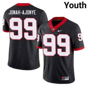 Black #99 Joseph Jonah-Ajonye Youth Embroidery Jersey | Dawgs Gameday Player Football Edition 59703692