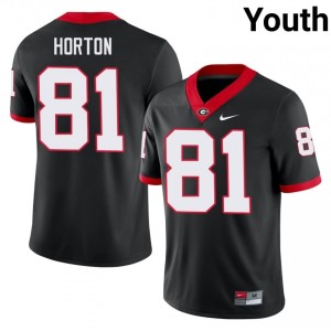 Black #81 Josh Horton Youth Stitched Jersey | UGA Licensed Player Football Edition 42831385