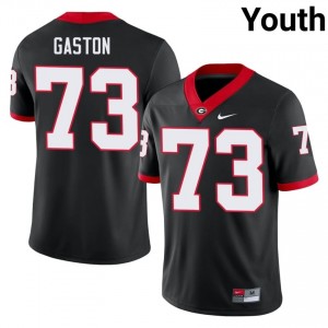 Black #73 Juan Gaston Youth Embroidery Jersey | UGA Classic Player Football Edition 13500609