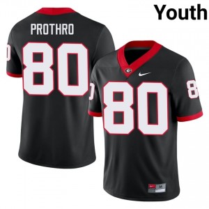 Black #80 Kaiden Prothro Youth Sewn Jersey | UGA Bulldogs Classic Player Football Edition 84412185