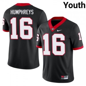 Black #16 London Humphreys Youth Stitched Jersey | UGA Pro Cut Player Football Edition 59640310